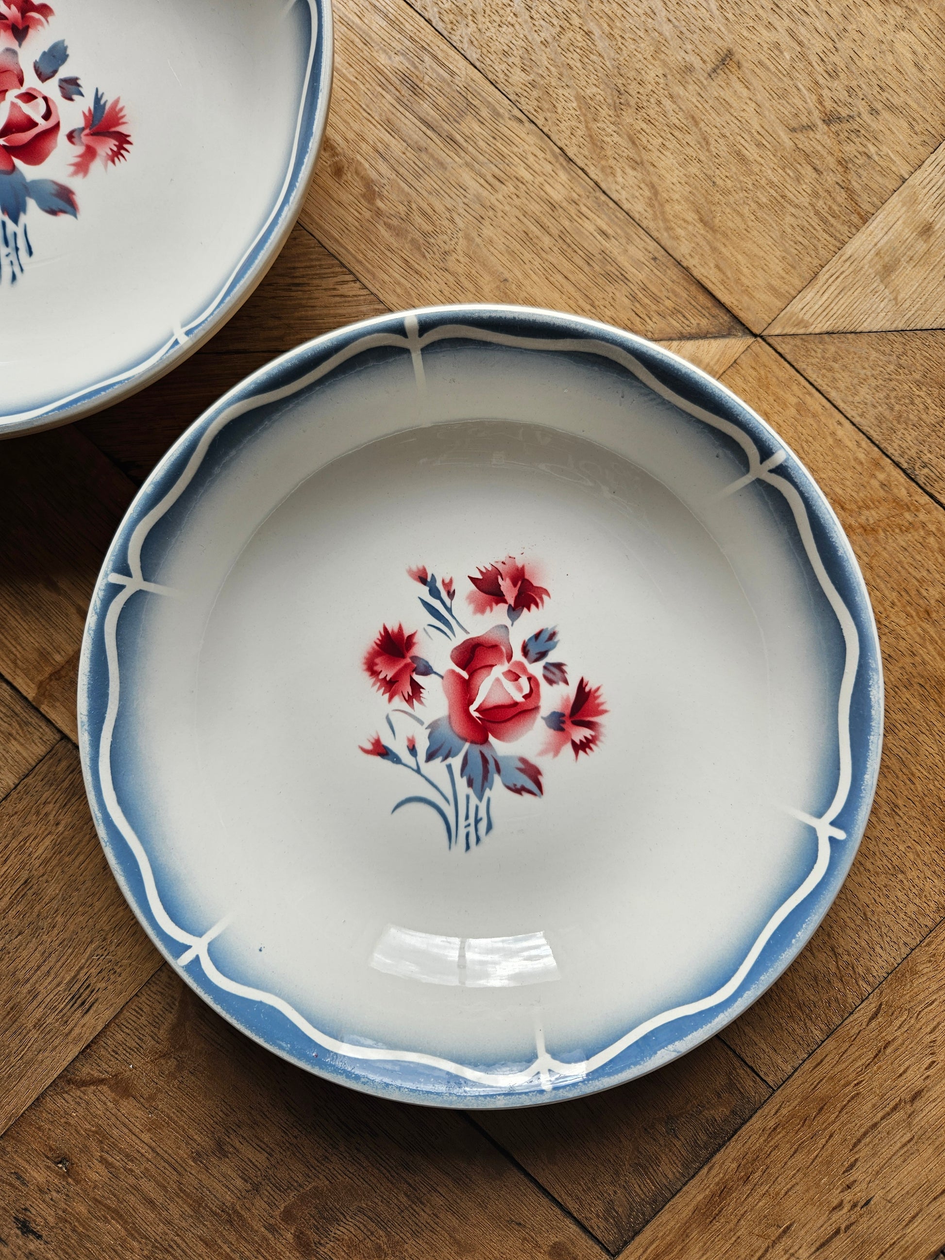 Assiettes calottes Digoin Nina Rosa