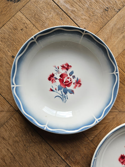 Assiettes calottes Digoin Nina Rosa