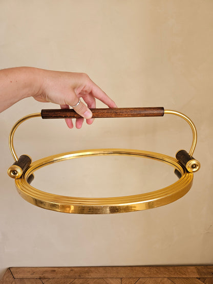 Plateau miroir apéritif Art Déco 