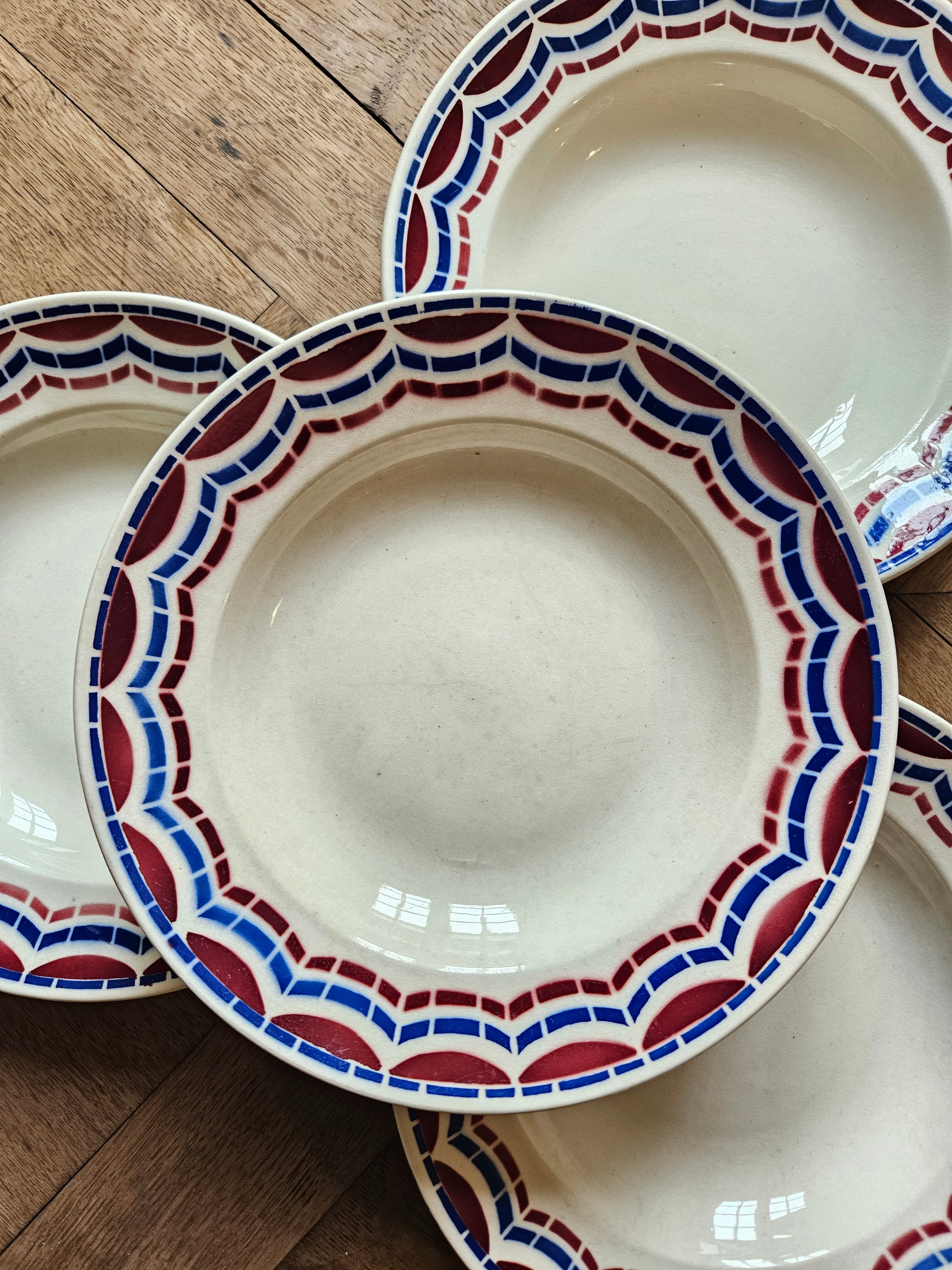 Assiettes creuses anciennes Badonviller, Loudéac