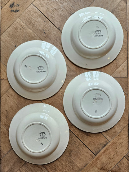 Revers des assiettes creuses anciennes Badonviller, Loudéac