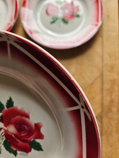 6 assiettes plates rétro Digoin, Cibon