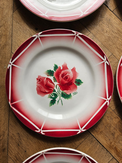 Assiette plate vintage Digoin, Cibon