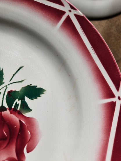 6 assiettes plates rétro Digoin, Cibon