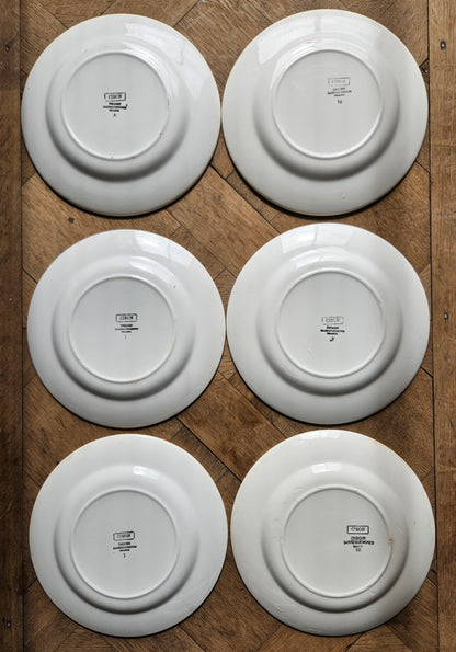 Revers des assiettes plates vintage Digoin, Cibon