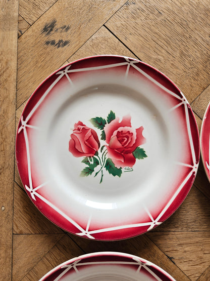 Assiette plate rétro Digoin, Cibon