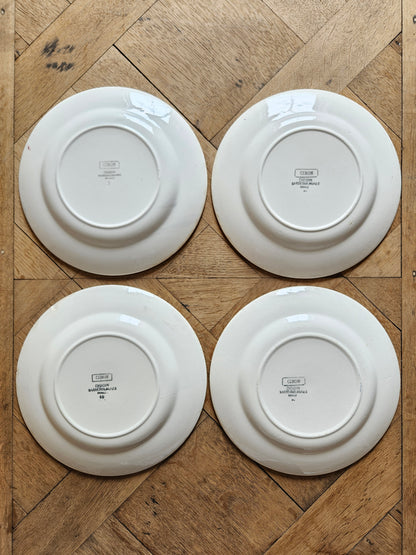 Revers d’assiettes plates vintage Digoin Cibon 