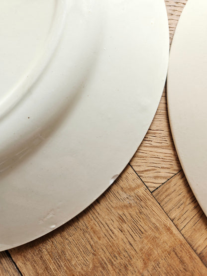 Assiettes plates vintage HBCM, Huguette