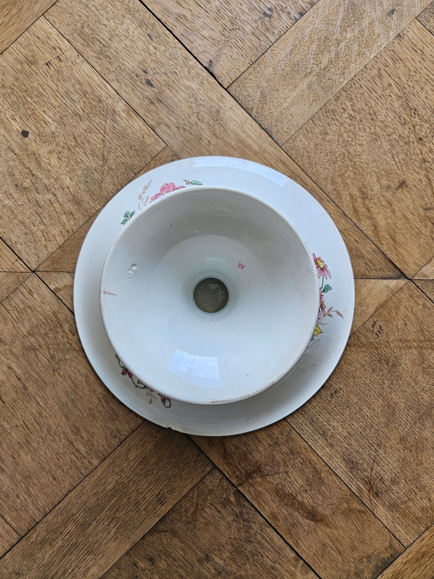 Compotier vintage, libellules & papillons