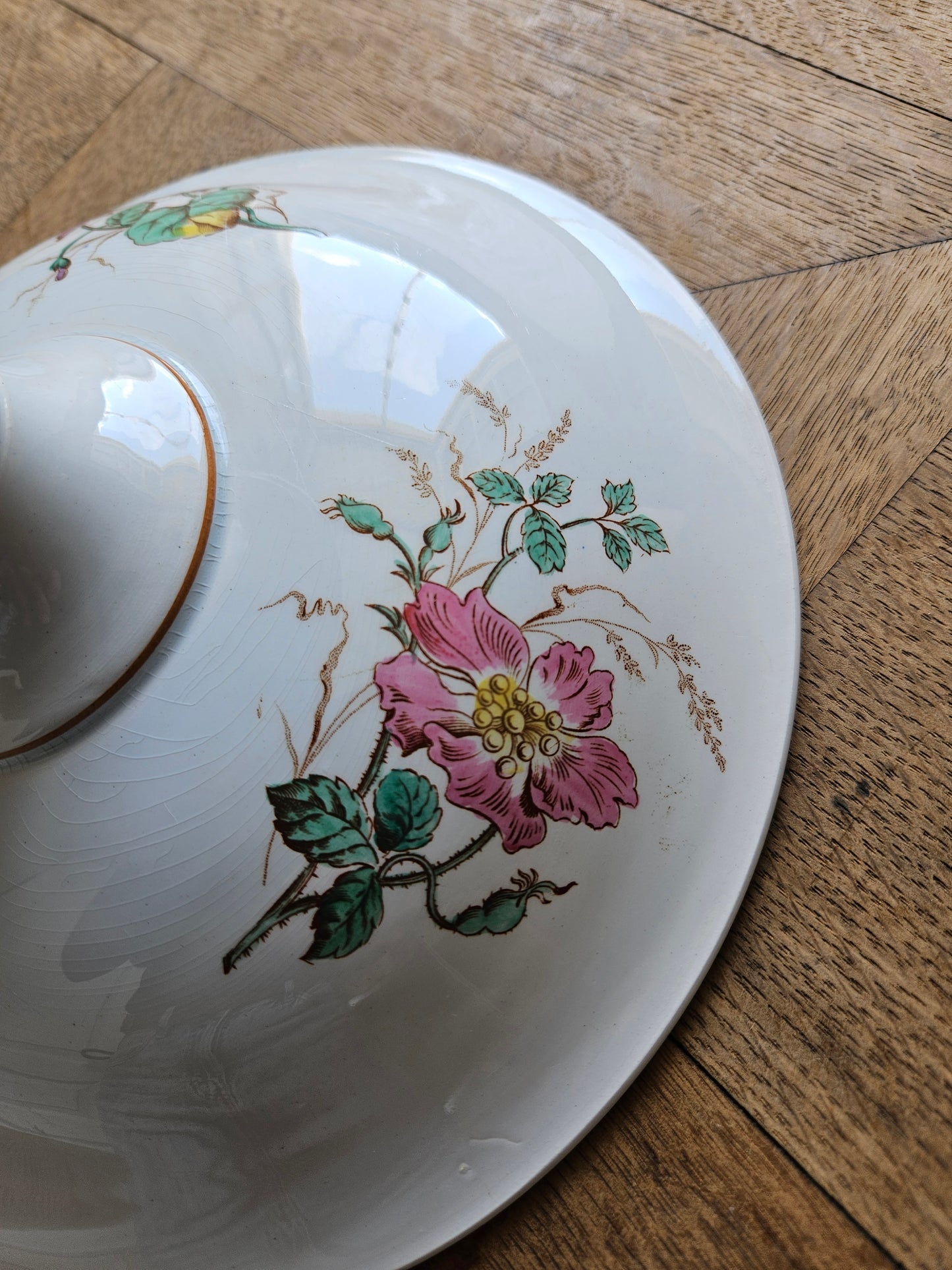 Compotier vintage, libellules & papillons