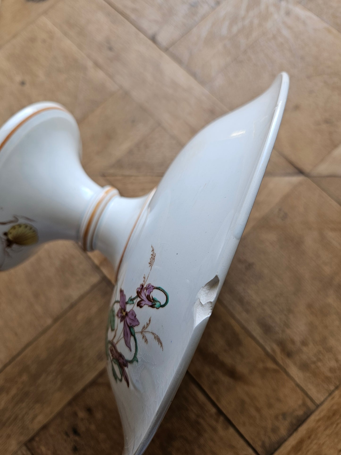 Compotier vintage, libellules & papillons