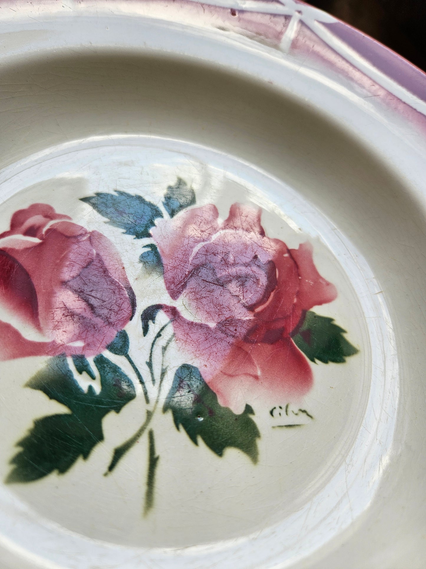 6 assiettes creuses rétro Digoin, Cibon