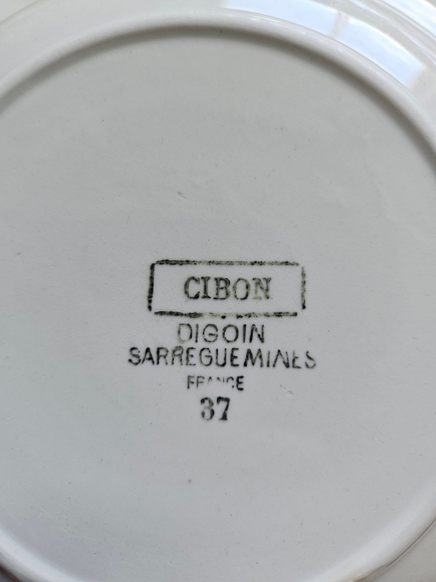 6 assiettes creuses rétro Digoin, Cibon