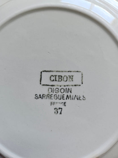 6 assiettes creuses rétro Digoin, Cibon