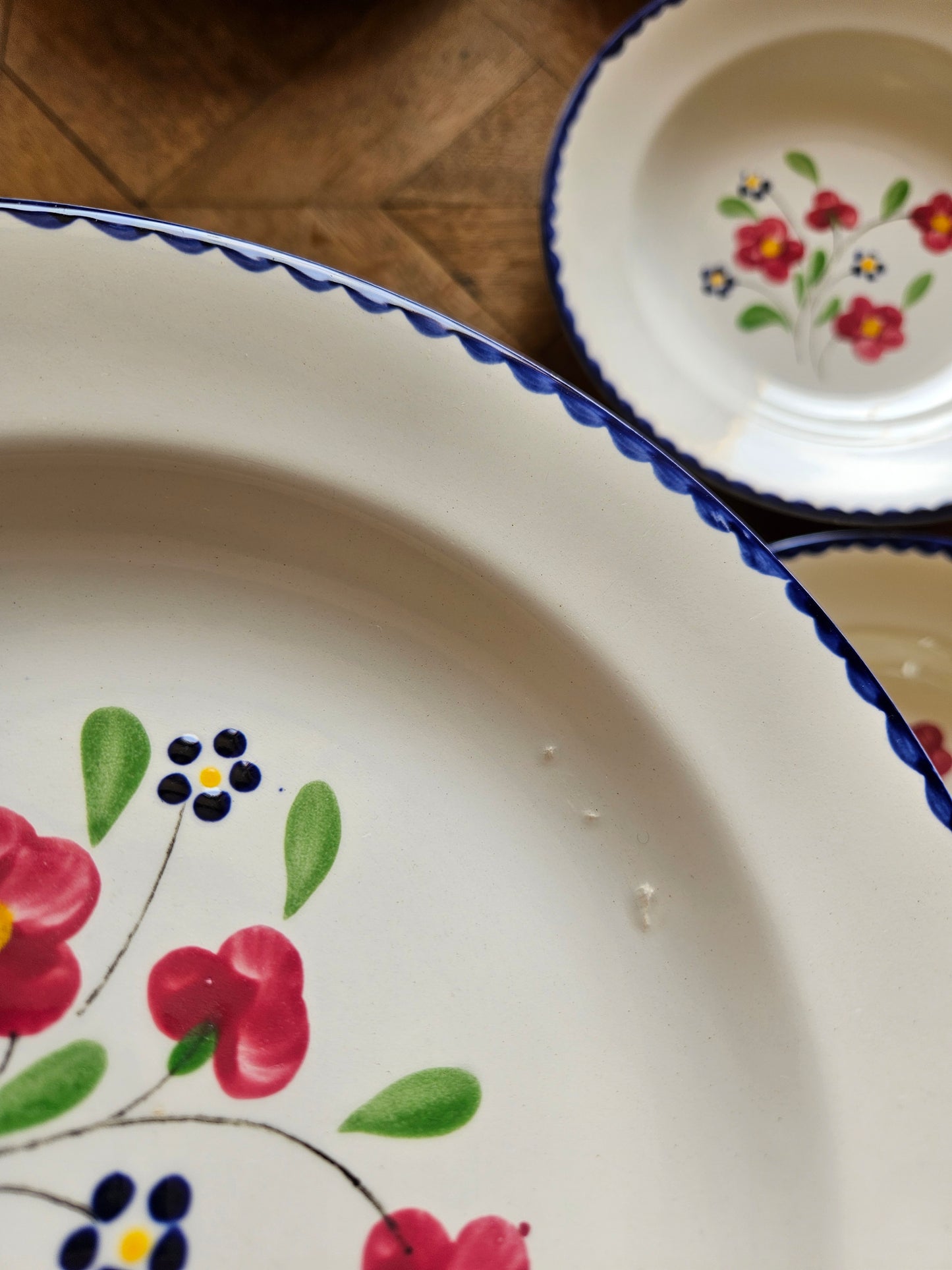 Relief sur assiette creuse vintage Salins, Rosemonde