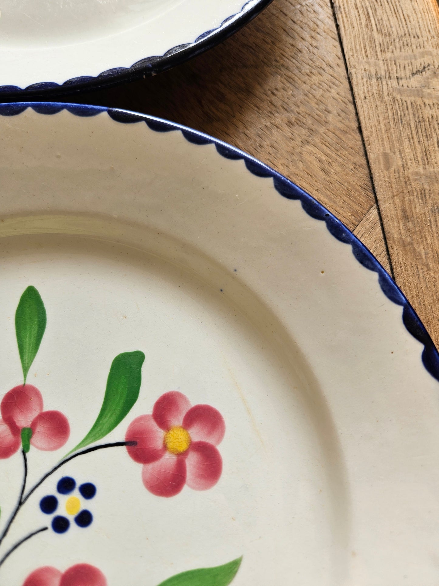 Assiettes plates vintage Salins, Rosemonde