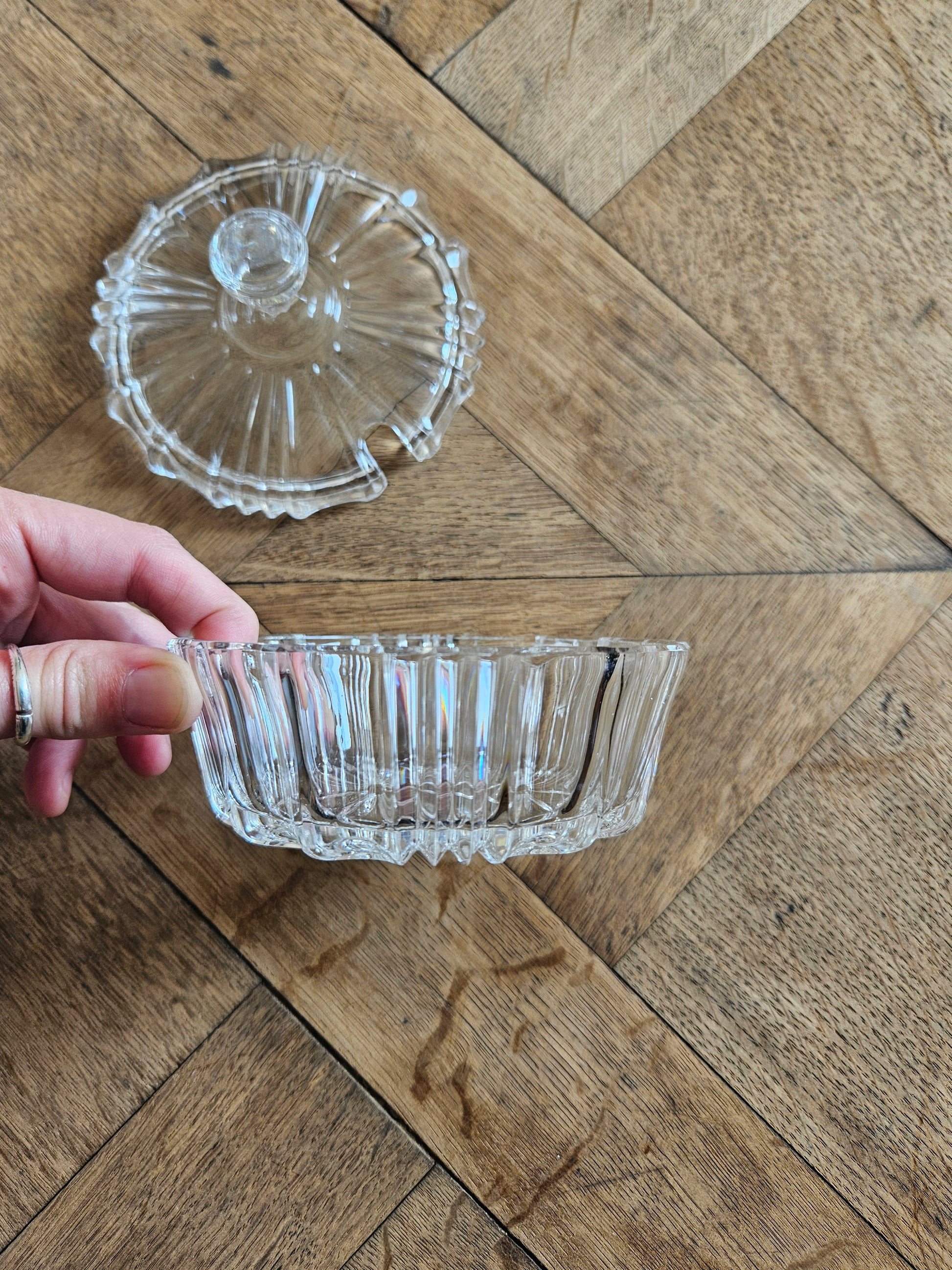Bonbonnière vintage en cristal