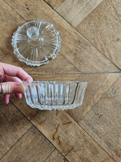 Bonbonnière vintage en cristal