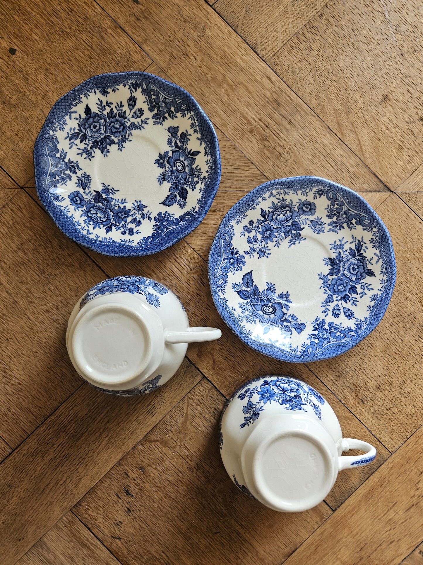 Tasses vintage Wedgwood, Asiatic Pheasants. Made in England 