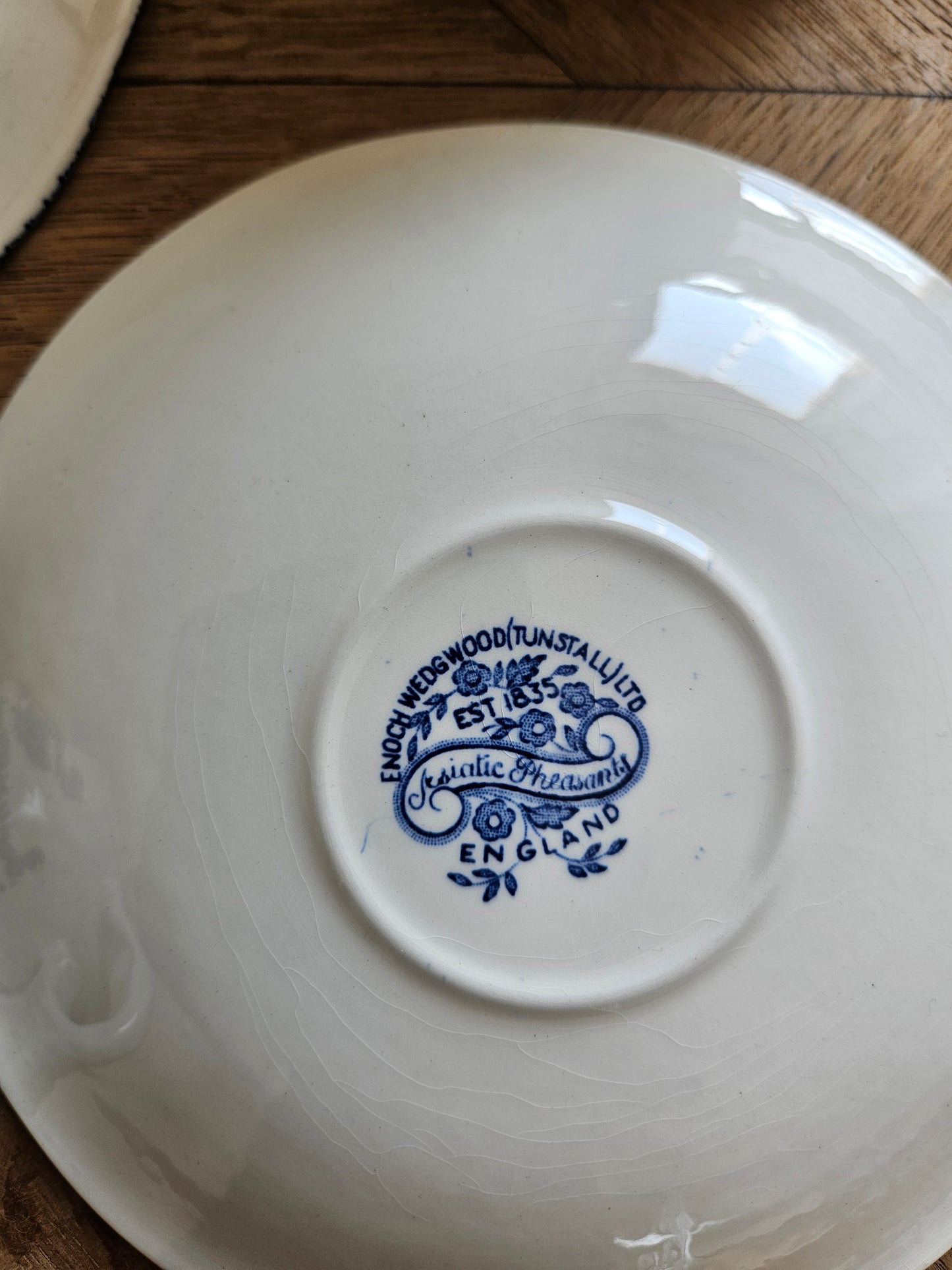 Estampille Wedgwood, Asiatic Pheasants. England
