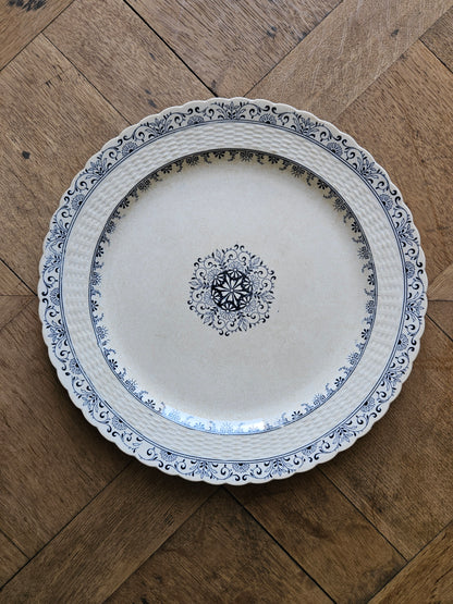 Plat rond vintage Mintons, Kerry en terre de fer