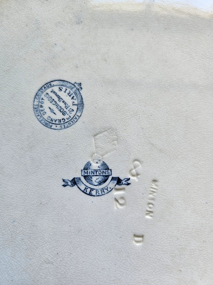 Estampille Mintons Kerry, grand dépôt Emile Bourgeois Paris 