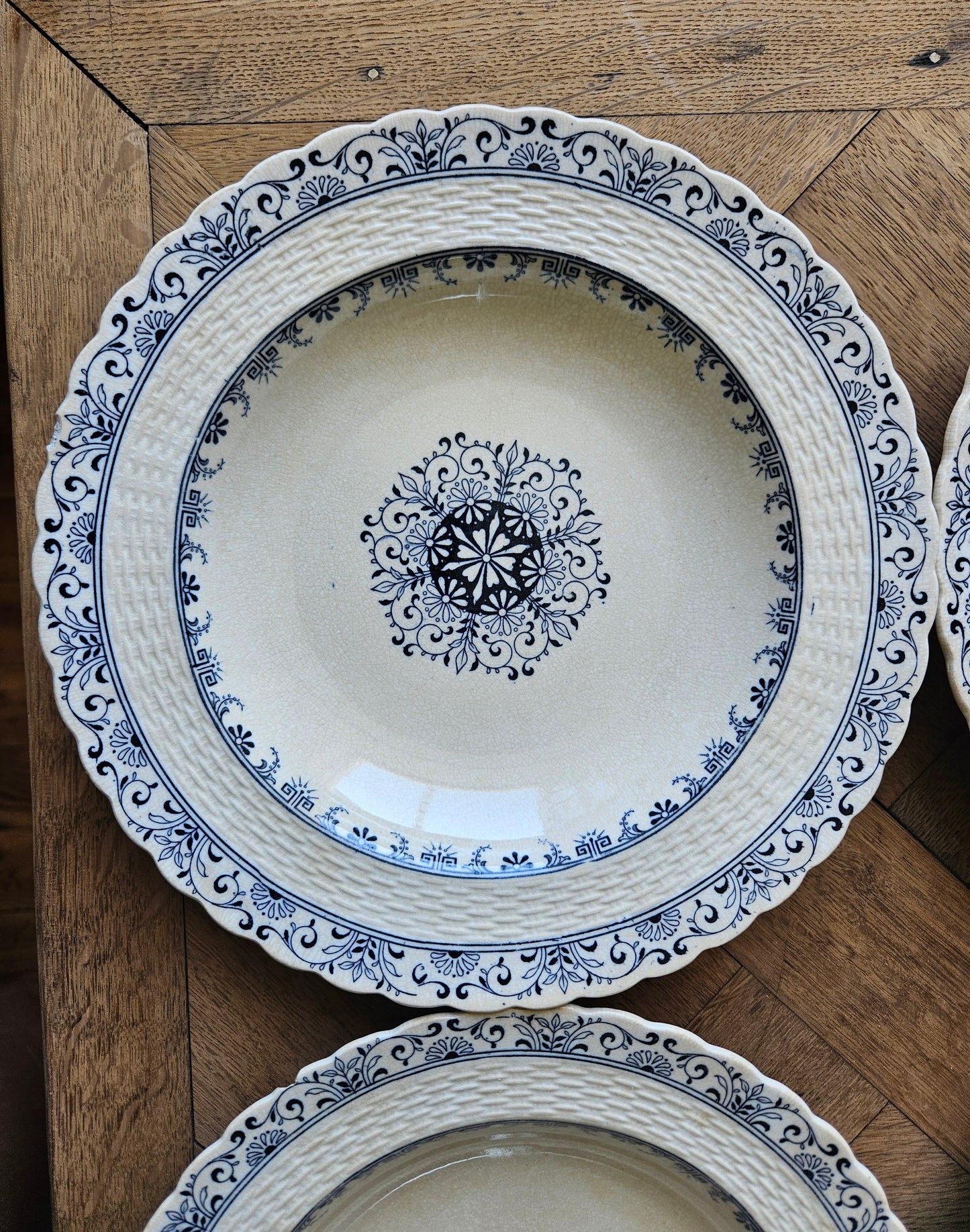 Assiettes creuses anciennes Mintons, Kerry