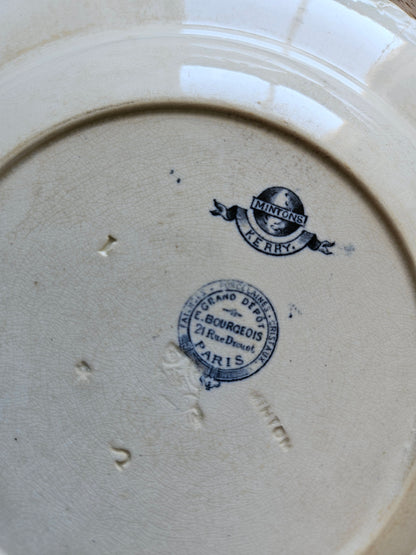 Estampille Mintons Kerry, grand dépôt Emile Bourgeois Paris 