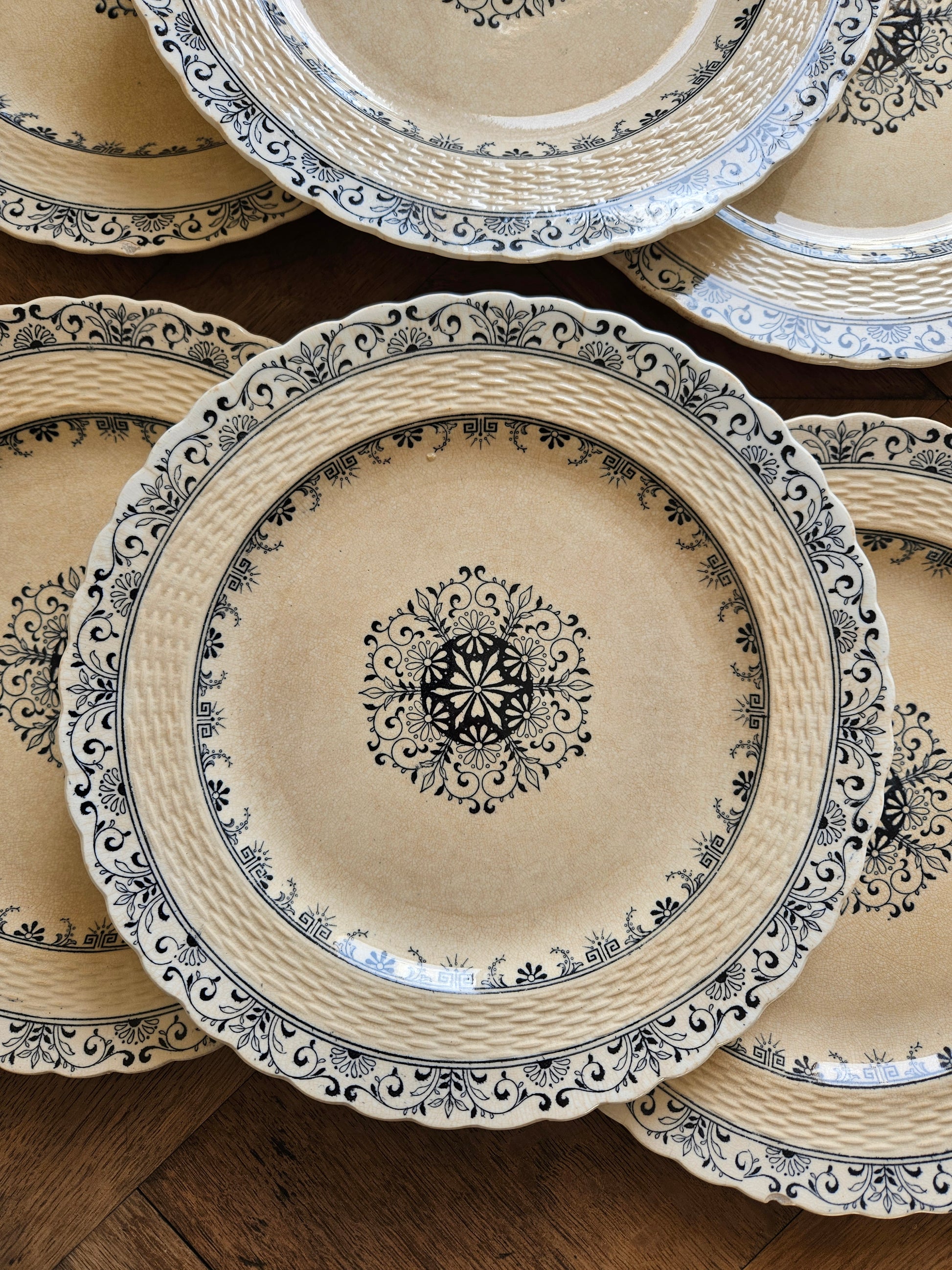 Assiettes plates anciennes Mintons, Kerry