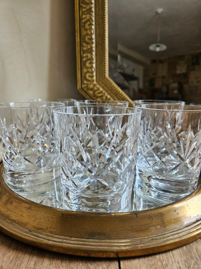 Verres à whisky vintage en cristal de Lorraine Etzel