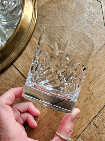 Verre à whisky vintage en cristal de Lorraine Etzel