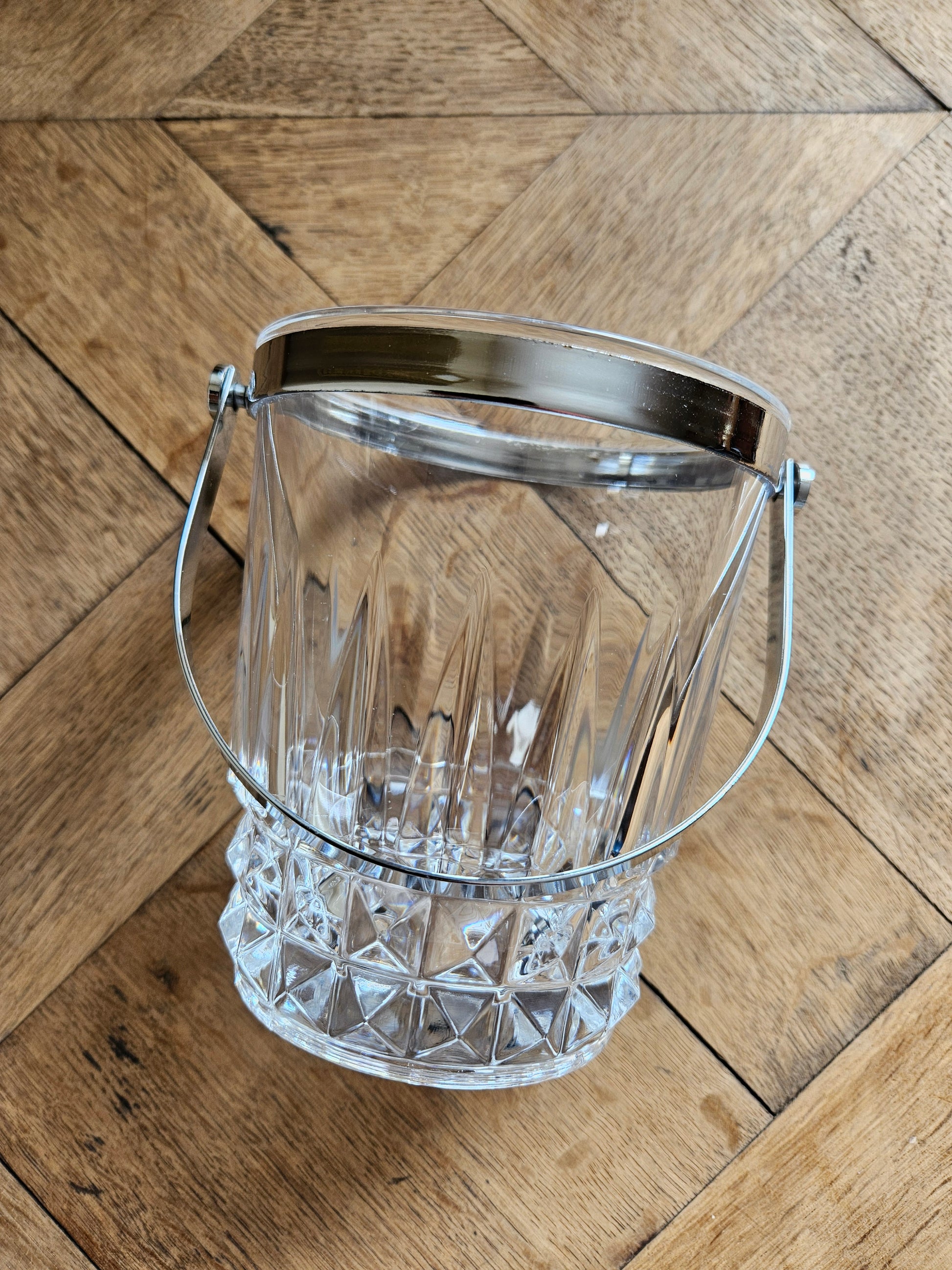 Seau à glace vintage en cristal