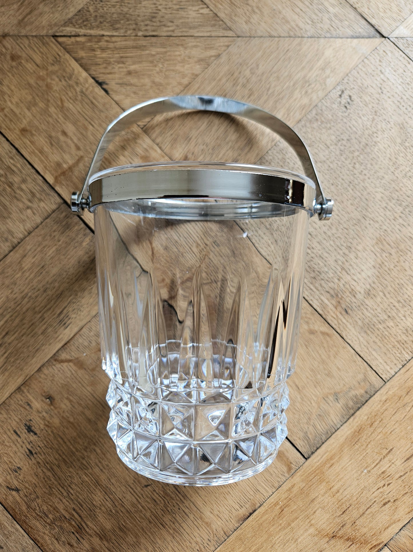 Seau à glace vintage en cristal