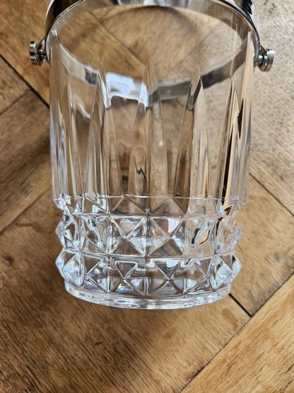Seau à glace vintage en cristal
