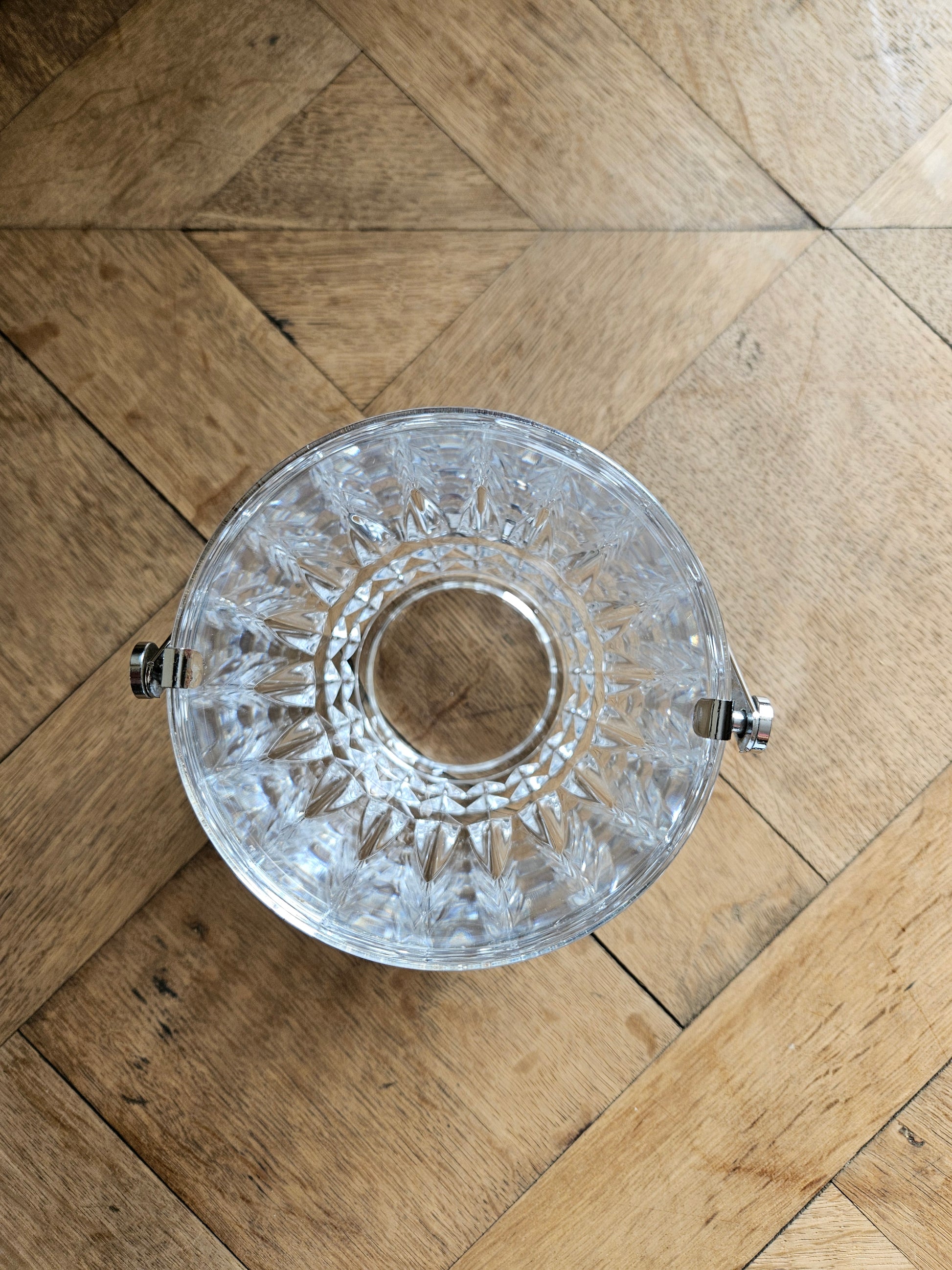 Seau à glace vintage en cristal