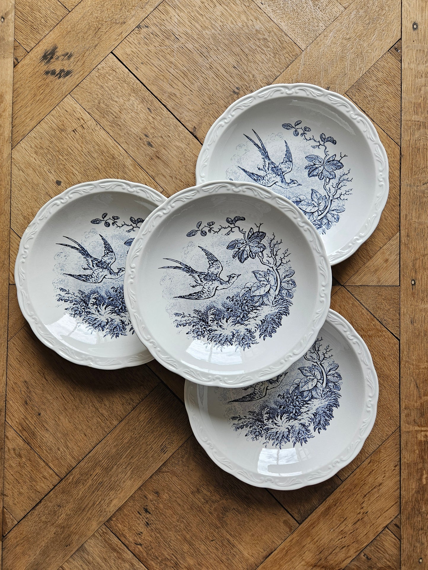 4 assiettes creuses Digoin, Colvert