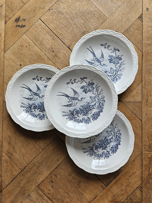 4 assiettes creuses Digoin, Colvert