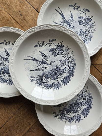 4 assiettes creuses Digoin, Colvert