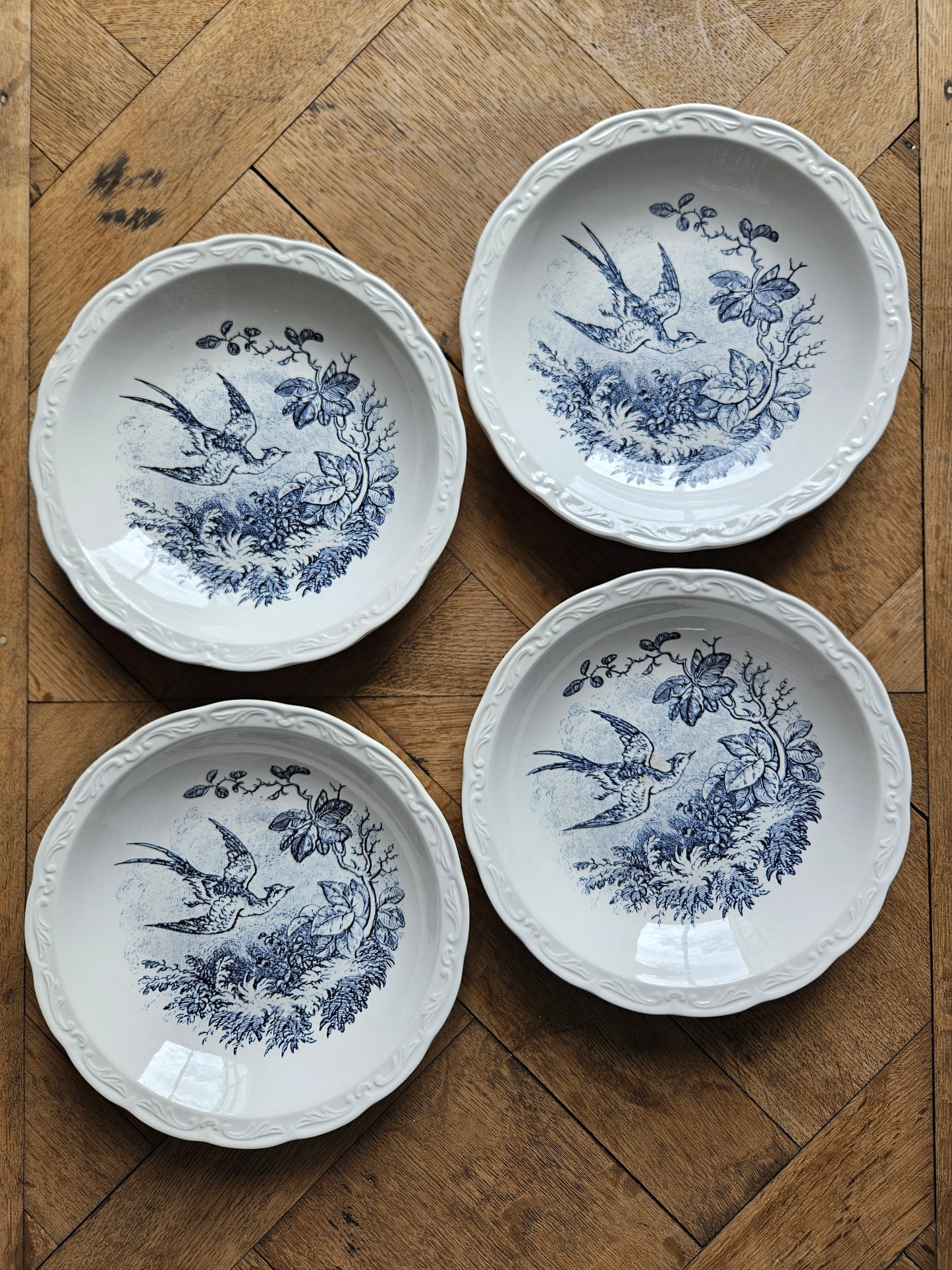 4 assiettes creuses Digoin, Colvert