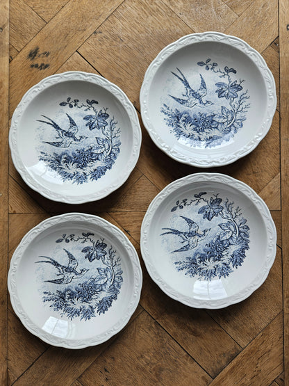 4 assiettes creuses Digoin, Colvert
