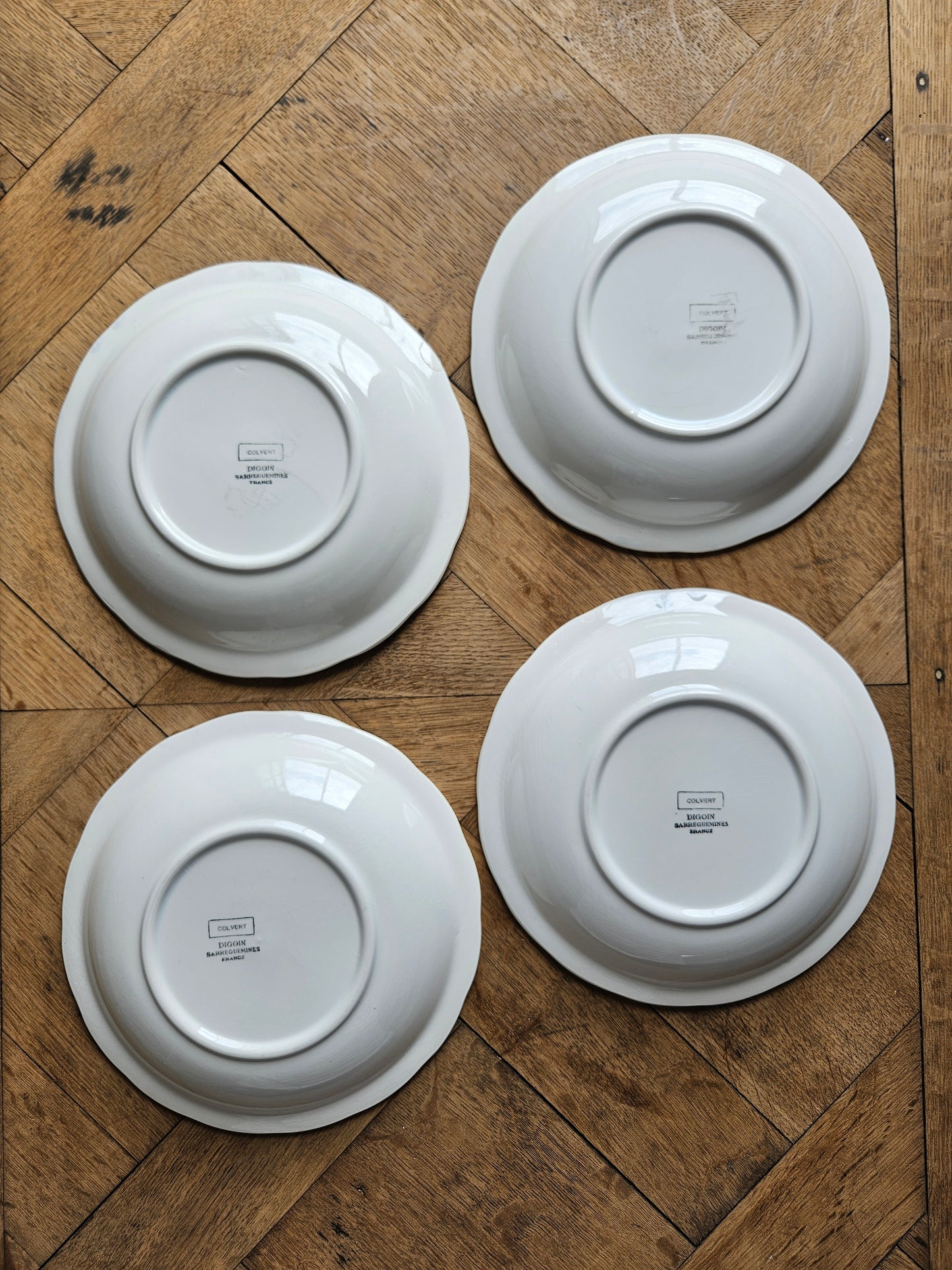 4 assiettes creuses Digoin, Colvert