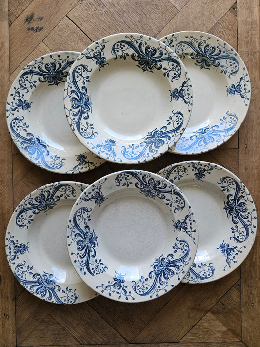 Assiettes creuses anciennes Faïencerie de Lyon, Joconde