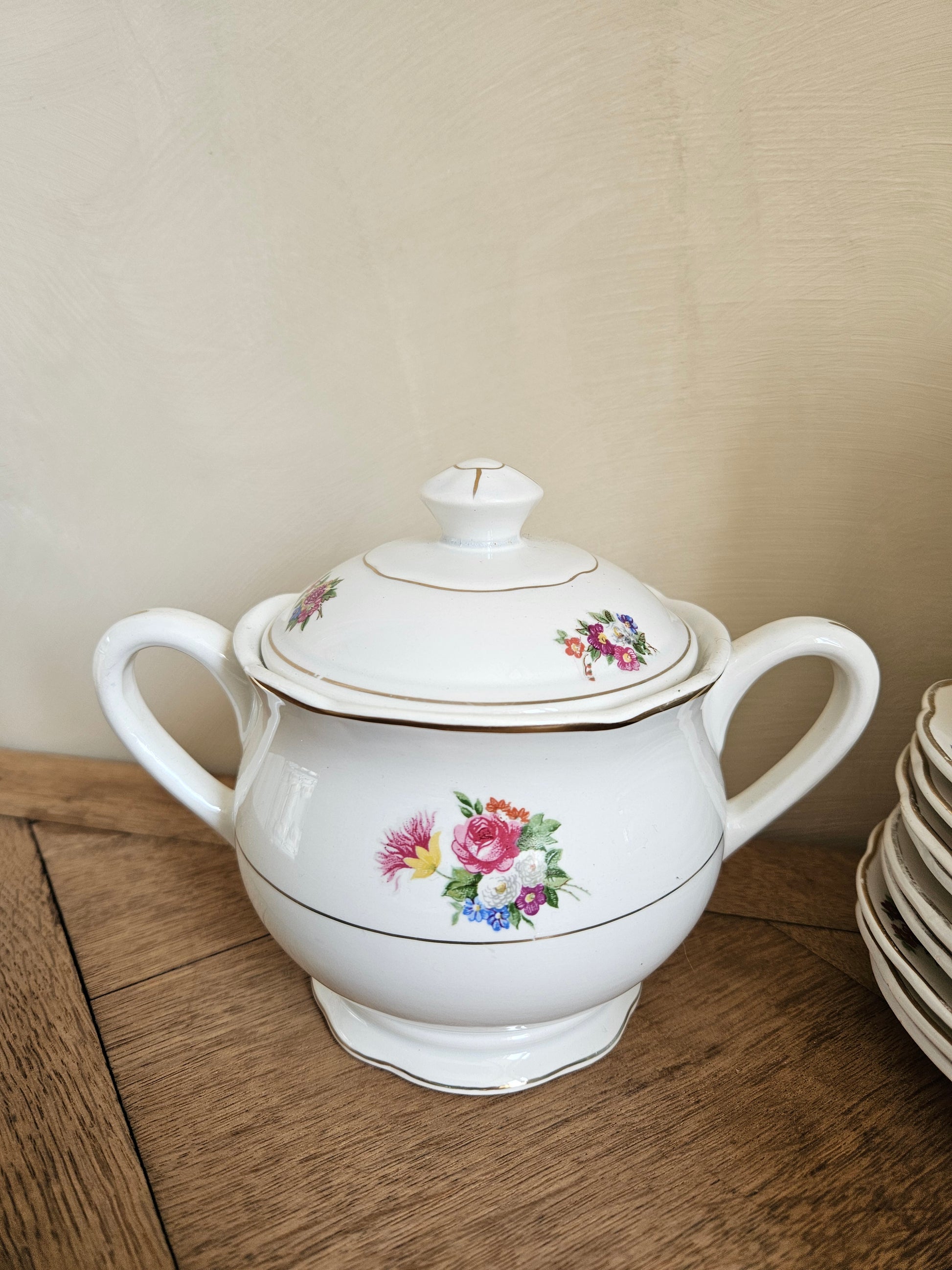 Sucrier vintage Digoin Sarreguemines