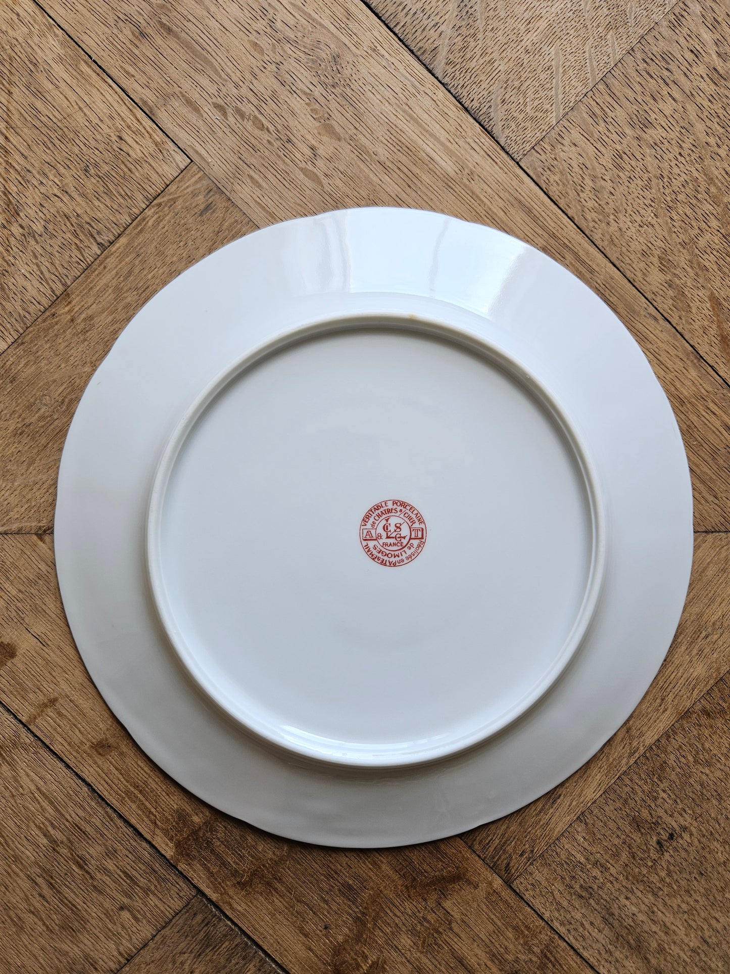 Assiettes à dessert anciennes porcelaine fleurie, Châtres-sur-Cher