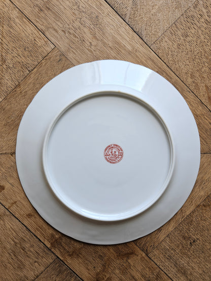 Assiettes à dessert anciennes porcelaine fleurie, Châtres-sur-Cher