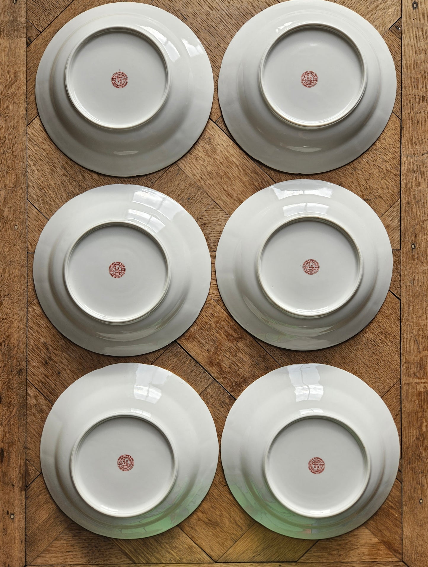 Assiettes creuses anciennes porcelaine fleurie, Châtres-sur-Cher