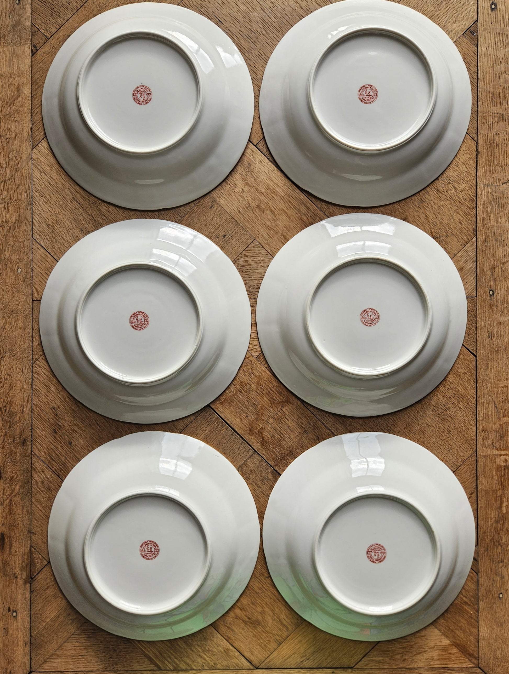 Assiettes creuses anciennes porcelaine fleurie, Châtres-sur-Cher