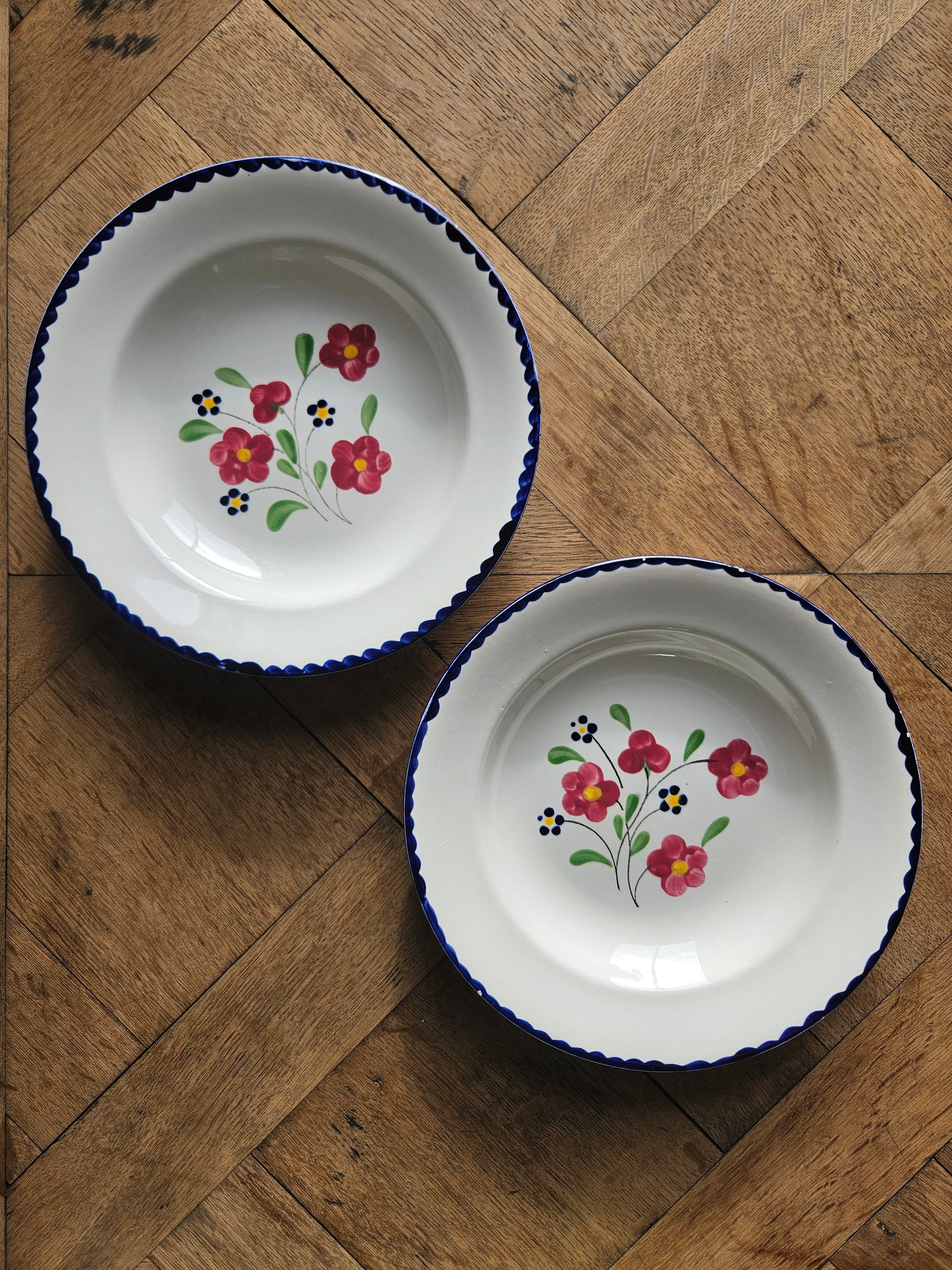 Assiettes creuses vintage Salins, Rosemonde