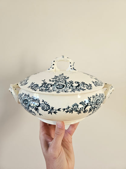 Légumier ancien HB & Cie, Louis XV. Terre de fer