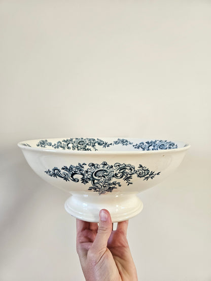 Saladier ancien en terre de fer, Hippolyte Boulenger & Cie, Louis XV